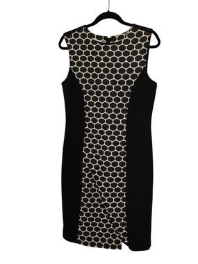 The Limited Sleeveless Black and Cream Cocktail Sheath Dress Size 10 Knee Length